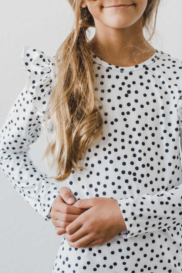 scattered-dot-l-s-ruffle-tee Mila &  Rose - Sophia's Style-Scattered Dot L/S Ruffle Tee-6-12M--1